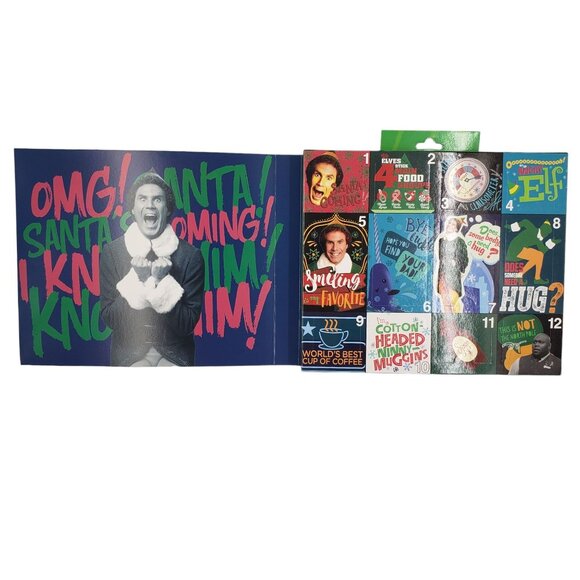 Elf Movie Sock Advent Gift Box Buddy Son of a Nut Cracker Adult 6-12 Novelty NEW - Picture 4 of 10